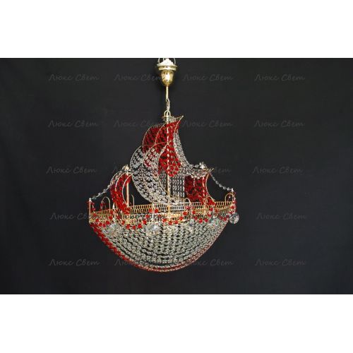 Люстра Корвет красный в Ижевске Гусь Хрустальный