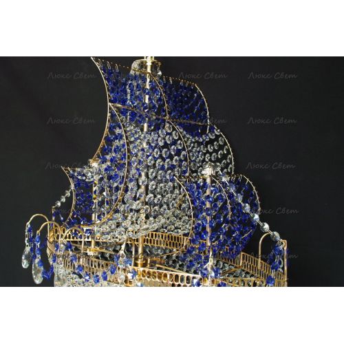 Люстра Корвет синий в Ижевске Гусь Хрустальный