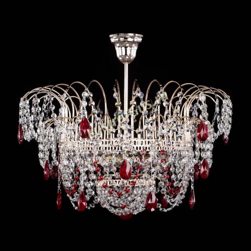 Люстра Агата № 2 - 4 лампы Красная в Ижевске Гусь Хрустальный