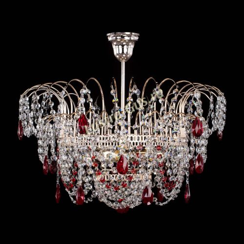 Люстра Агата № 2 - 4 лампы Красная в Ижевске Гусь Хрустальный