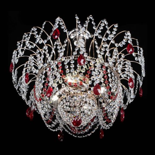 Люстра Агата № 2 - 4 лампы Красная в Ижевске Гусь Хрустальный