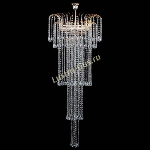 Люстра Агата Каскад №4 длинная в Ижевске Гусь Хрустальный