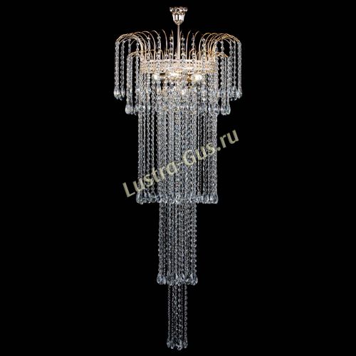 Люстра Агата Каскад №4 длинная в Ижевске Гусь Хрустальный