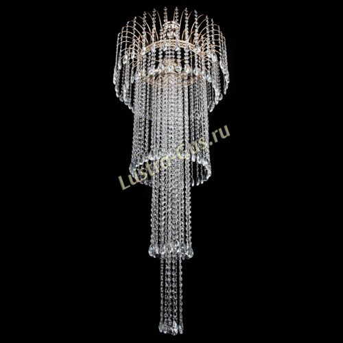 Люстра Агата Каскад №4 длинная в Ижевске Гусь Хрустальный