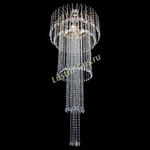Люстра Агата Каскад №4 длинная в Ижевске Гусь Хрустальный