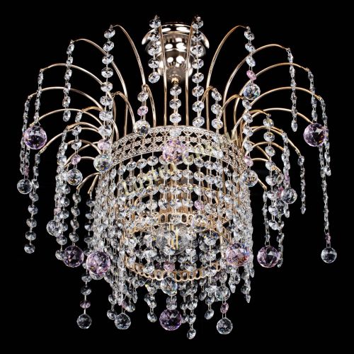 Люстра Агата Венеция №1 розовая в Ижевске Гусь Хрустальный