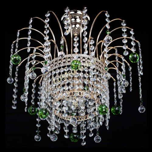 Люстра Агата Венеция №1 зеленая в Ижевске Гусь Хрустальный