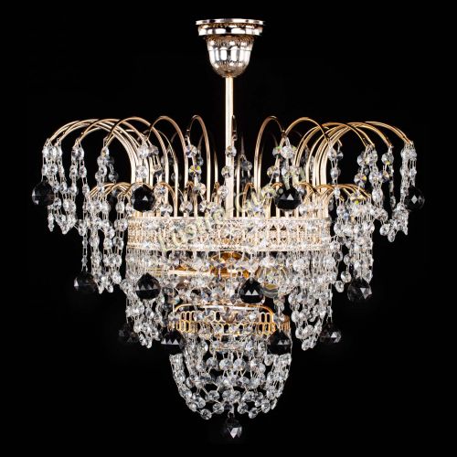 Люстра Агата Венеция №2 - 3 лампы черная в Ижевске Гусь Хрустальный