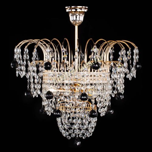 Люстра Агата Венеция №2 - 3 лампы черная в Ижевске Гусь Хрустальный