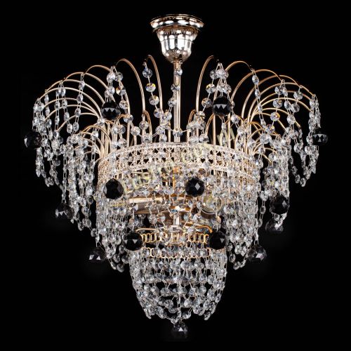 Люстра Агата Венеция №2 - 3 лампы черная в Ижевске Гусь Хрустальный