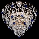 Люстра Агата Венеция №2 - 3 лампы синяя в Ижевске