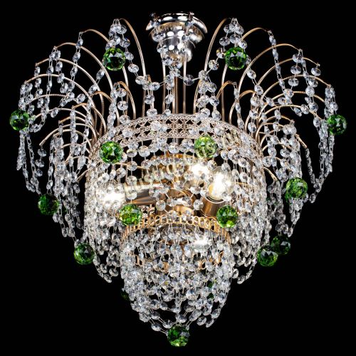 Люстра Агата Венеция №2 - 3 лампы зеленая в Ижевске Гусь Хрустальный