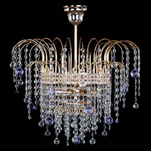 Люстра Агата Венеция №3 фиолетовая в Ижевске Гусь Хрустальный