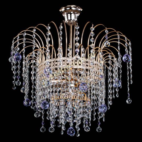 Люстра Агата Венеция №3 фиолетовая в Ижевске Гусь Хрустальный