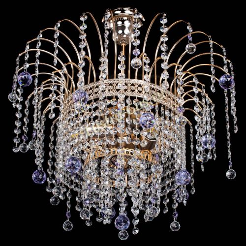 Люстра Агата Венеция №3 фиолетовая в Ижевске Гусь Хрустальный