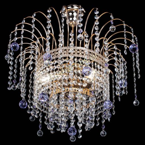 Люстра Агата Венеция №3 фиолетовая в Ижевске Гусь Хрустальный