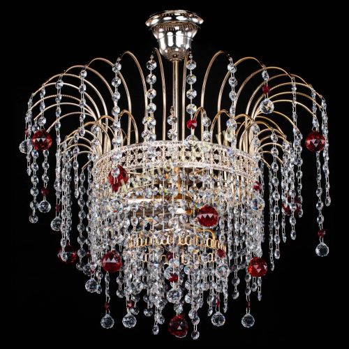Люстра Агата Венеция №3 красная в Ижевске Гусь Хрустальный