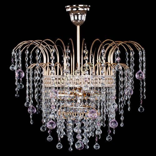 Люстра Агата Венеция №3 розовая в Ижевске Гусь Хрустальный