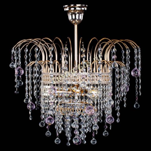 Люстра Агата Венеция №3 розовая в Ижевске Гусь Хрустальный