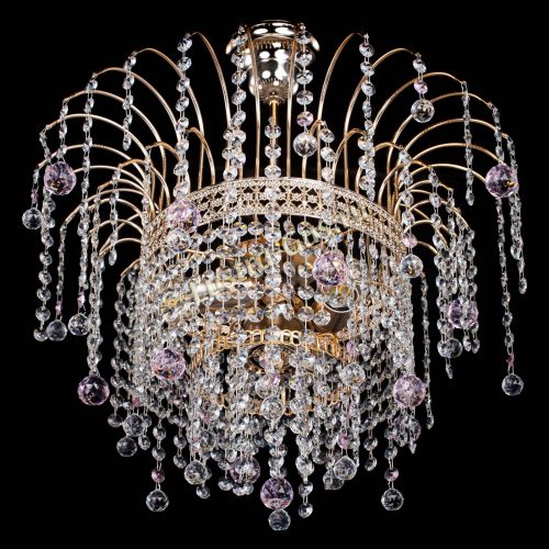 Люстра Агата Венеция №3 розовая в Ижевске Гусь Хрустальный