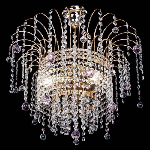 Люстра Агата Венеция №3 розовая в Ижевске Гусь Хрустальный