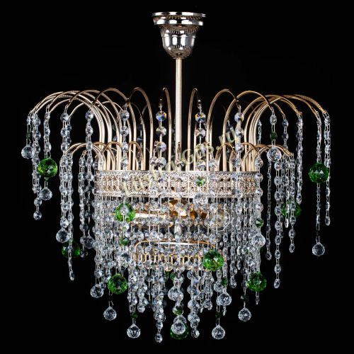 Люстра Агата Венеция №3 зеленая в Ижевске Гусь Хрустальный
