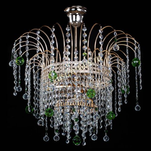 Люстра Агата Венеция №3 зеленая в Ижевске Гусь Хрустальный