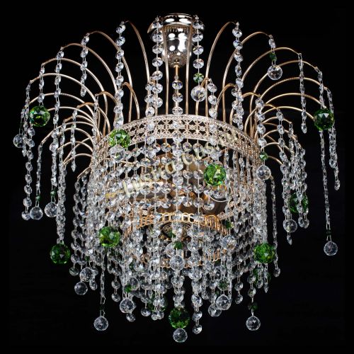 Люстра Агата Венеция №3 зеленая в Ижевске Гусь Хрустальный