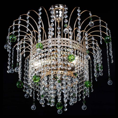 Люстра Агата Венеция №3 зеленая в Ижевске Гусь Хрустальный