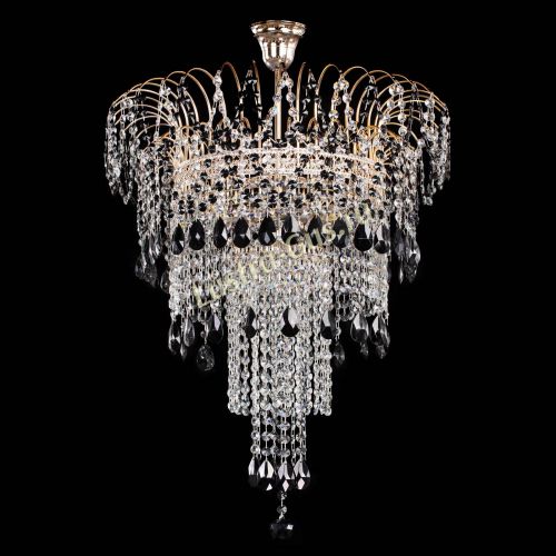 Люстра Агата Венеция №4 длинная Черная в Ижевске Гусь Хрустальный