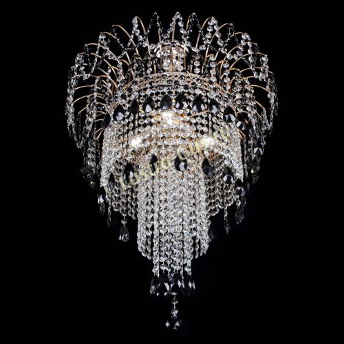 Люстра Агата Венеция №4 длинная Черная в Ижевске Гусь Хрустальный