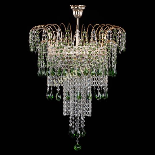 Люстра Агата Венеция №4 длинная Зеленая в Ижевске Гусь Хрустальный
