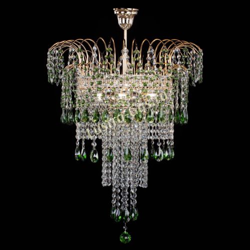 Люстра Агата Венеция №4 длинная Зеленая в Ижевске Гусь Хрустальный