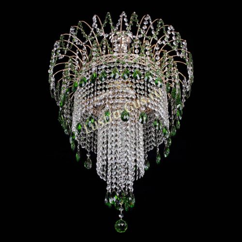 Люстра Агата Венеция №4 длинная Зеленая в Ижевске Гусь Хрустальный