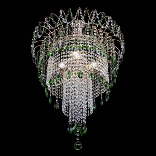 Люстра Агата Венеция №4 длинная Зеленая в Ижевске Гусь Хрустальный