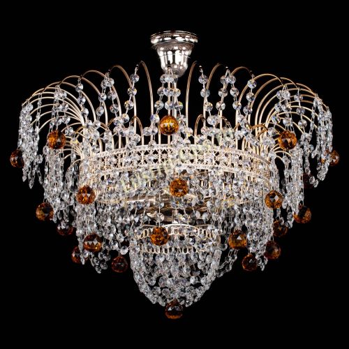 Люстра Агата Венеция №4 шар чайная в Ижевске Гусь Хрустальный