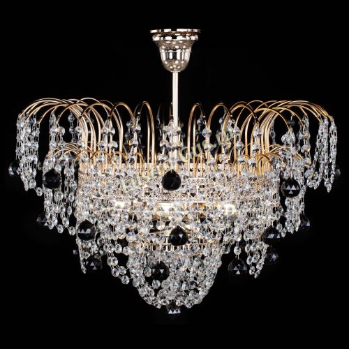 Люстра Агата Венеция №4 шар черная в Ижевске Гусь Хрустальный