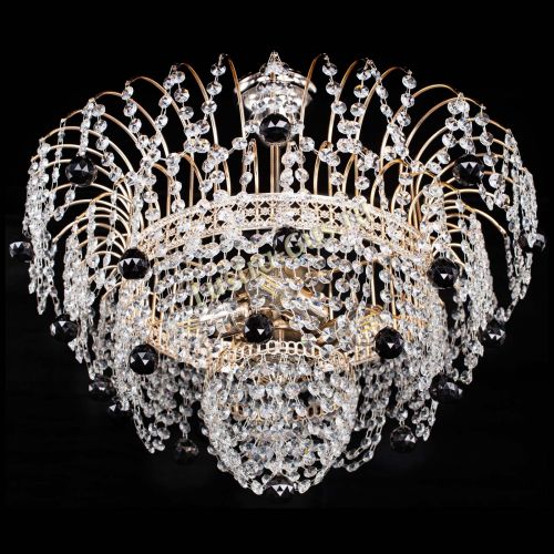 Люстра Агата Венеция №4 шар черная в Ижевске Гусь Хрустальный