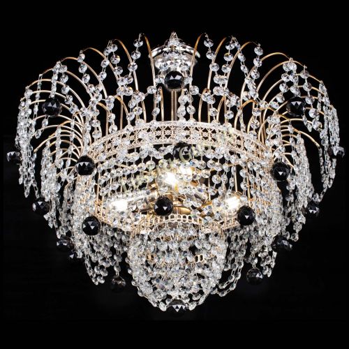 Люстра Агата Венеция №4 шар черная в Ижевске Гусь Хрустальный