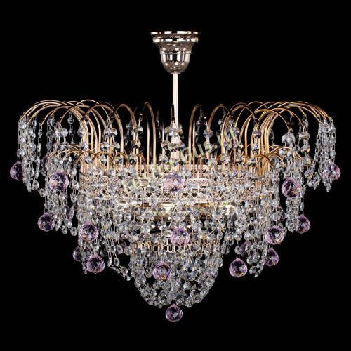 Люстра Агата Венеция №4 шар розовая в Ижевске Гусь Хрустальный