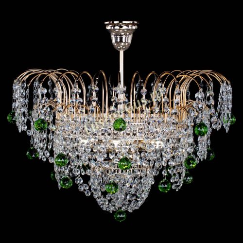 Люстра Агата Венеция №4 шар зеленая в Ижевске Гусь Хрустальный