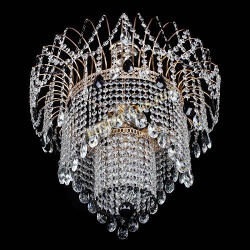 Люстра Агата Венеция №4 черная в Ижевске Гусь Хрустальный