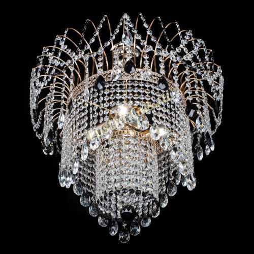 Люстра Агата Венеция №4 черная в Ижевске Гусь Хрустальный