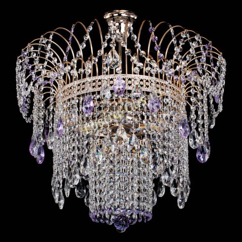 Люстра Агата Венеция №4 фиолетовая в Ижевске Гусь Хрустальный