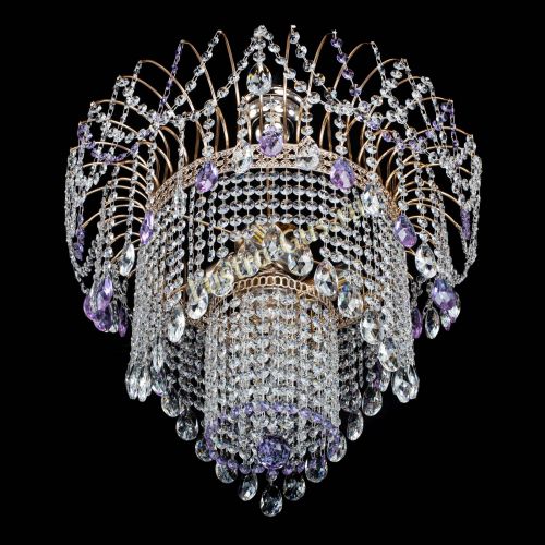 Люстра Агата Венеция №4 фиолетовая в Ижевске Гусь Хрустальный