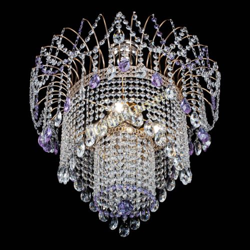 Люстра Агата Венеция №4 фиолетовая в Ижевске Гусь Хрустальный