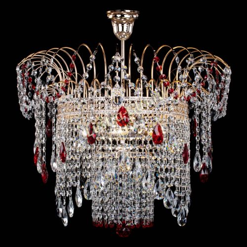 Люстра Агата Венеция №4 красная в Ижевске Гусь Хрустальный