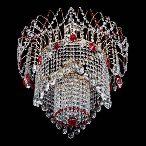 Люстра Агата Венеция №4 красная в Ижевске Гусь Хрустальный