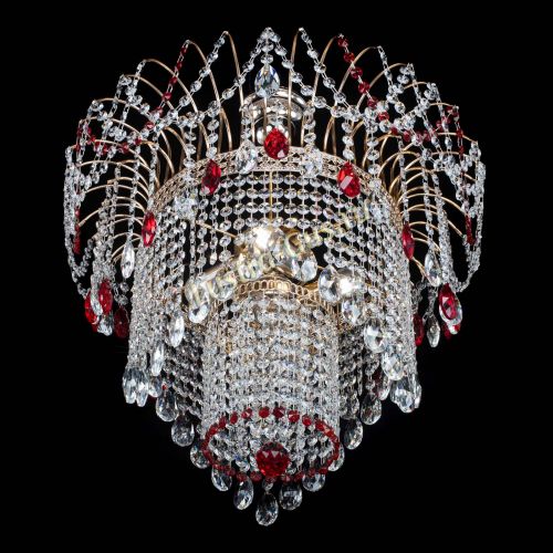 Люстра Агата Венеция №4 красная в Ижевске Гусь Хрустальный