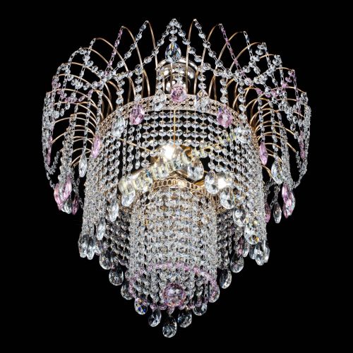 Люстра Агата Венеция №4 розовая в Ижевске Гусь Хрустальный